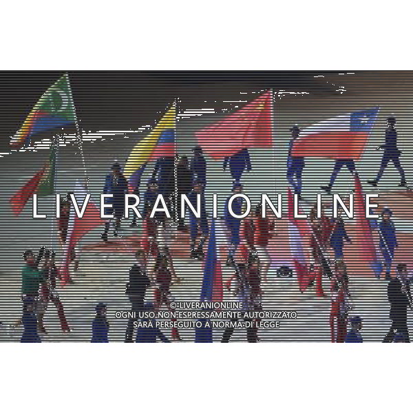 (120812) -- LONDON, Aug. 12, 2012 () -- Athletes holding their national flags parade into the Olympic Stadium at the Closing Ceremony of the London 2012 Olympic Games in London, Britain, August 12, 2012. (/Wang Qingqin) (zgp) ©PHOTOSHOT/AGENZIA ALDO LIVERANI SAS - ITALY ONLY - CERIMONIA DI CHIUSURA DEI GIOCHI OLIMPICI, OLIMPIADI LONDRA 2012