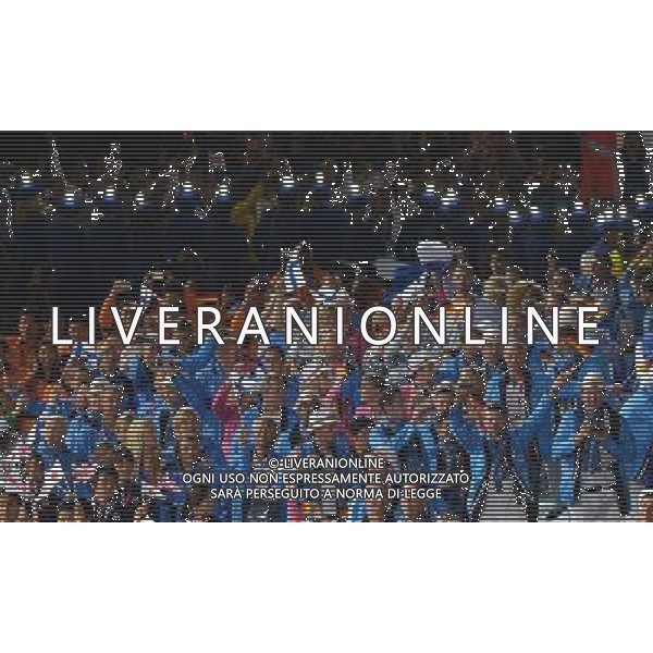 (120812) -- LONDON, Aug. 12, 2012 () -- Photo taken on August 12, 2012 shows the athletes parade into the stadium during the closing ceremony of the London 2012 Olympic Games at the Olympic Stadium in London, Britain. (/Cheng Min) (lm) ©PHOTOSHOT/AGENZIA ALDO LIVERANI SAS - ITALY ONLY - CERIMONIA DI CHIUSURA DEI GIOCHI OLIMPICI, OLIMPIADI LONDRA 2012