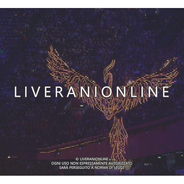 (120812) -- LONDON, Aug. 12, 2012 () -- Photo taken on August 12, 2012 shows a phenix flying up from the Olympic cauldron at the Closing Ceremony of the London 2012 Olympic Games at the Olympic Stadium in London, Britain. (/Wang Qingqin) (zgp) ©PHOTOSHOT/AGENZIA ALDO LIVERANI SAS - ITALY ONLY - CERIMONIA DI CHIUSURA DEI GIOCHI OLIMPICI, OLIMPIADI LONDRA 2012