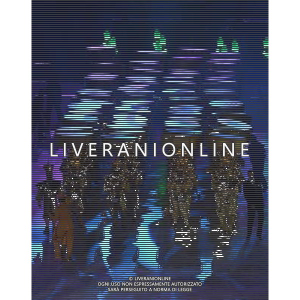 (120812) -- LONDON, Aug. 12, 2012 () -- Photo taken on August 12, 2012 shows the performance of the Rio 2016 artistic segment at the Closing Ceremony of the London 2012 Olympic Games at the Olympic Stadium in London, Britain. (/Wang Qingqin) (zgp) ©PHOTOSHOT/AGENZIA ALDO LIVERANI SAS - ITALY ONLY - CERIMONIA DI CHIUSURA DEI GIOCHI OLIMPICI, OLIMPIADI LONDRA 2012