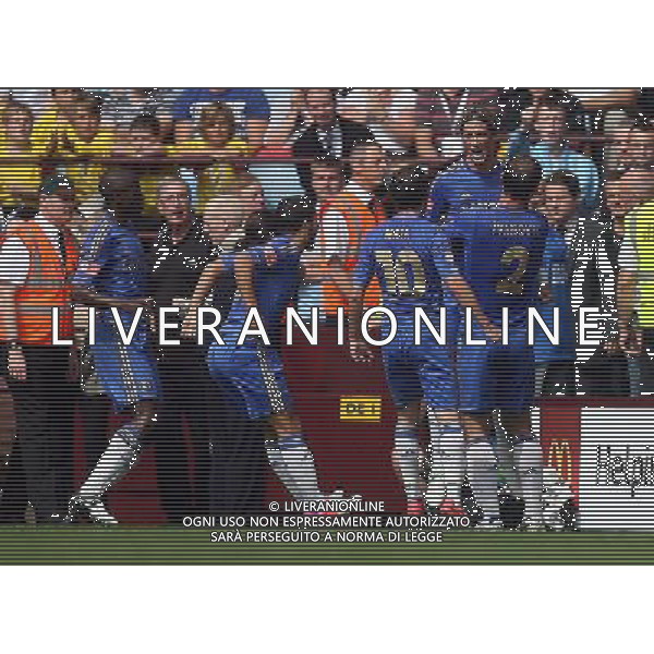 Fernando Torres of Chelsea makes 1-0 and celebrates during the FA Community Shield between Chelsea and Manchester City at Villa Park in Birmingham on 12/08/2012. ©IPS Photo Agency.Thatched Cottage - Wretham - Thetford .Norfolk IP24 1RH - .TEL 01953 499403. -Personal mobile: 07973 308 835 . AG ALDO LIVERABI S A S ONLYITALY