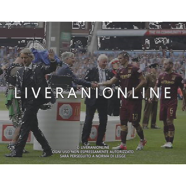 Manchester City\'s Manager Roberto Mancini receives his medal ahead of the team during the FA Community Shield between Chelsea and Manchester City at Villa Park in Birmingham on 12/08/2012. ©IPS Photo Agency.Thatched Cottage - Wretham - Thetford .Norfolk IP24 1RH - .TEL 01953 499403. -Personal mobile: 07973 308 835 . AG ALDO LIVERABI S A S ONLYITALY