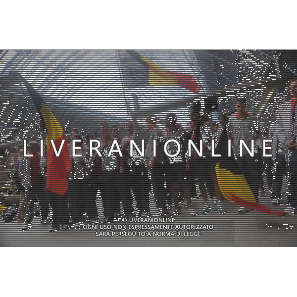 The Belgian Olympic Team departing the Eurostar Terminal on their return home. ©photoshot/Agenzia Aldo Liverani Sas - ITALY ONLY - La squadra olimpica Belga vincitori delle medaglie olimpiche alle olimpiadi di Londra, in partenza dal terminal dell\'Eurostar per il loro ritorno a casa in Belgio.