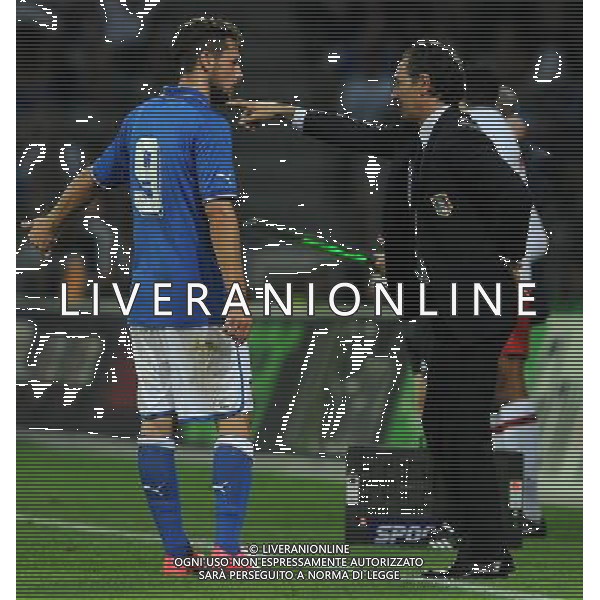 Amichevole Berna (Svizzera) - 15.08.2012 Italia-Inghilterra Nella Foto:prandelli cesare- destro mattia /Ph.Vitez-Ag. Aldo Liverani