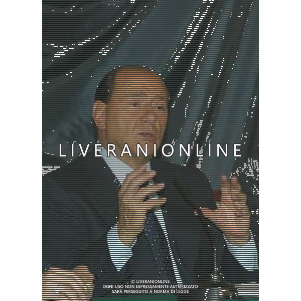 BRESCIA AUDITORIUM CALINI 05/06/2003 CANDIDATURA DI VIVIANA BECCALOSSI ALLE AMMINISTRATIVE SOSTENUTA DALLA CASA DELLE LIBERTA\' NELLA FOTO SILVIO BERLUSCONI FOTO FILIPPO VENEZIA/AGENZIA ALDO LIVERANI