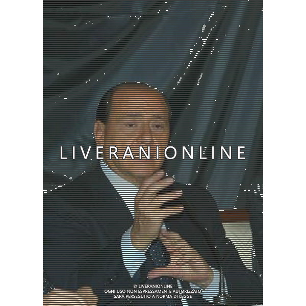 BRESCIA AUDITORIUM CALINI 05/06/2003 CANDIDATURA DI VIVIANA BECCALOSSI ALLE AMMINISTRATIVE SOSTENUTA DALLA CASA DELLE LIBERTA\' NELLA FOTO SILVIO BERLUSCONI FOTO FILIPPO VENEZIA/AGENZIA ALDO LIVERANI