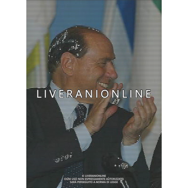 BRESCIA AUDITORIUM CALINI 05/06/2003 CANDIDATURA DI VIVIANA BECCALOSSI ALLE AMMINISTRATIVE SOSTENUTA DALLA CASA DELLE LIBERTA\' NELLA FOTO SILVIO BERLUSCONI FOTO FILIPPO VENEZIA/AGENZIA ALDO LIVERANI