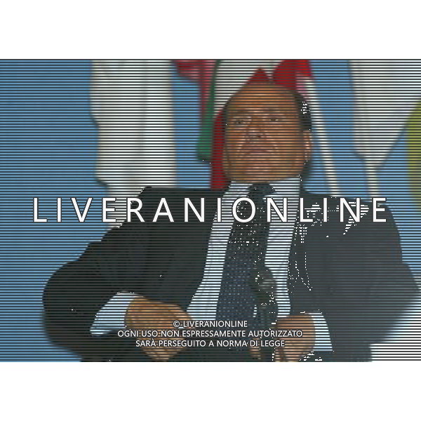 BRESCIA AUDITORIUM CALINI 05/06/2003 CANDIDATURA DI VIVIANA BECCALOSSI ALLE AMMINISTRATIVE SOSTENUTA DALLA CASA DELLE LIBERTA\' NELLA FOTO SILVIO BERLUSCONI FOTO FILIPPO VENEZIA/AGENZIA ALDO LIVERANI