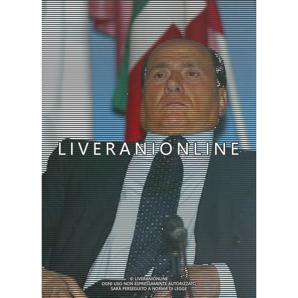 BRESCIA AUDITORIUM CALINI 05/06/2003 CANDIDATURA DI VIVIANA BECCALOSSI ALLE AMMINISTRATIVE SOSTENUTA DALLA CASA DELLE LIBERTA\' NELLA FOTO SILVIO BERLUSCONI FOTO FILIPPO VENEZIA/AGENZIA ALDO LIVERANI