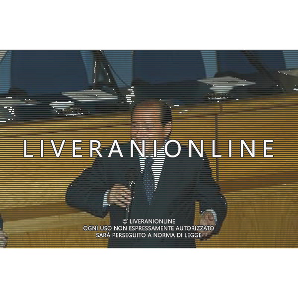 BRESCIA AUDITORIUM CALINI 05/06/2003 CANDIDATURA DI VIVIANA BECCALOSSI ALLE AMMINISTRATIVE SOSTENUTA DALLA CASA DELLE LIBERTA\' NELLA FOTO SILVIO BERLUSCONI FOTO FILIPPO VENEZIA/AGENZIA ALDO LIVERANI
