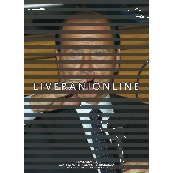 BRESCIA AUDITORIUM CALINI 05/06/2003 CANDIDATURA DI VIVIANA BECCALOSSI ALLE AMMINISTRATIVE SOSTENUTA DALLA CASA DELLE LIBERTA\' NELLA FOTO SILVIO BERLUSCONI FOTO FILIPPO VENEZIA/AGENZIA ALDO LIVERANI