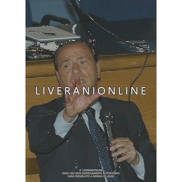 BRESCIA AUDITORIUM CALINI 05/06/2003 CANDIDATURA DI VIVIANA BECCALOSSI ALLE AMMINISTRATIVE SOSTENUTA DALLA CASA DELLE LIBERTA\' NELLA FOTO SILVIO BERLUSCONI FOTO FILIPPO VENEZIA/AGENZIA ALDO LIVERANI
