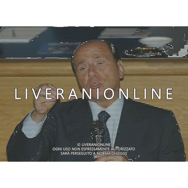 BRESCIA AUDITORIUM CALINI 05/06/2003 CANDIDATURA DI VIVIANA BECCALOSSI ALLE AMMINISTRATIVE SOSTENUTA DALLA CASA DELLE LIBERTA\' NELLA FOTO SILVIO BERLUSCONI FOTO FILIPPO VENEZIA/AGENZIA ALDO LIVERANI