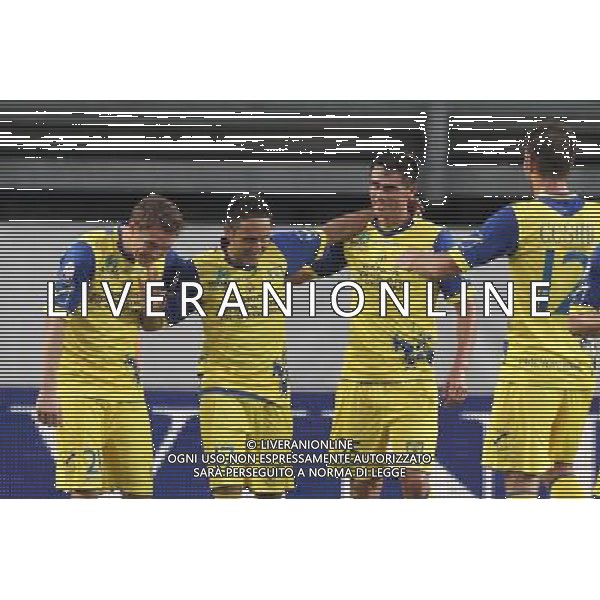 VERONA 18 AGOSTO 2012 CHIEVO - ASCOLI COPPA ITALIA TIM CUP 2012/2013 NELLA FOTO: ESULTANZA DOPO IL GOL DI DI MICHELE ©GARBUIO/AG. ALDO LIVERANI S.A.S.