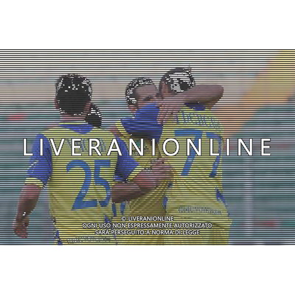 VERONA 18 AGOSTO 2012 CHIEVO - ASCOLI COPPA ITALIA TIM CUP 2012/2013 NELLA FOTO: ESULTANZA DOPO IL GOL DI THEREAU ©GARBUIO/AG. ALDO LIVERANI S.A.S.