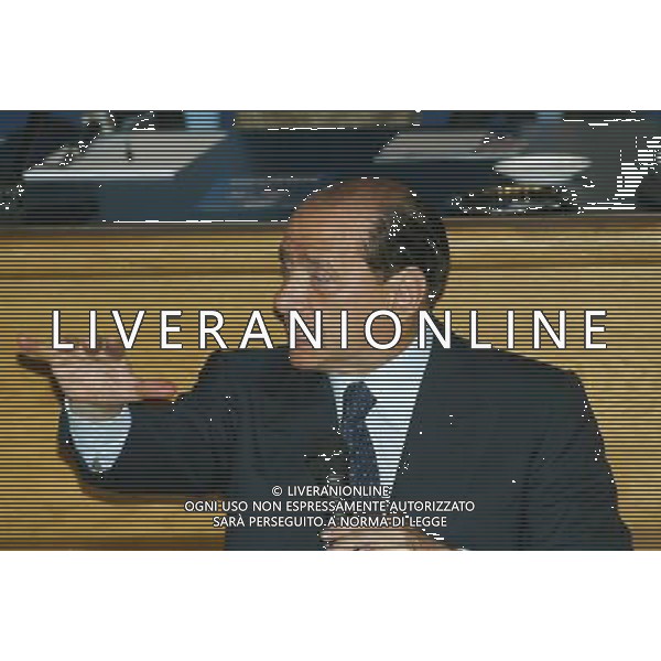 BRESCIA AUDITORIUM CALINI 05/06/2003 CANDIDATURA DI VIVIANA BECCALOSSI ALLE AMMINISTRATIVE SOSTENUTA DALLA CASA DELLE LIBERTA\' NELLA FOTO SILVIO BERLUSCONI FOTO FILIPPO VENEZIA/AGENZIA ALDO LIVERANI