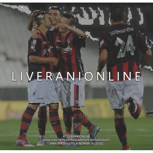 Coppa Italia TIM Cup 2012/2013 Terzo Turno Eliminatorio Cesena (FC) - 18.08.2012 Cesena-Crotone Nella Foto:esultanza ciano /Ph.Vitez-Ag. Aldo Liverani