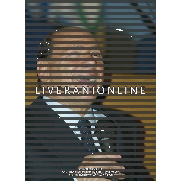 BRESCIA AUDITORIUM CALINI 05/06/2003 CANDIDATURA DI VIVIANA BECCALOSSI ALLE AMMINISTRATIVE SOSTENUTA DALLA CASA DELLE LIBERTA\' NELLA FOTO SILVIO BERLUSCONI FOTO FILIPPO VENEZIA/AGENZIA ALDO LIVERANI