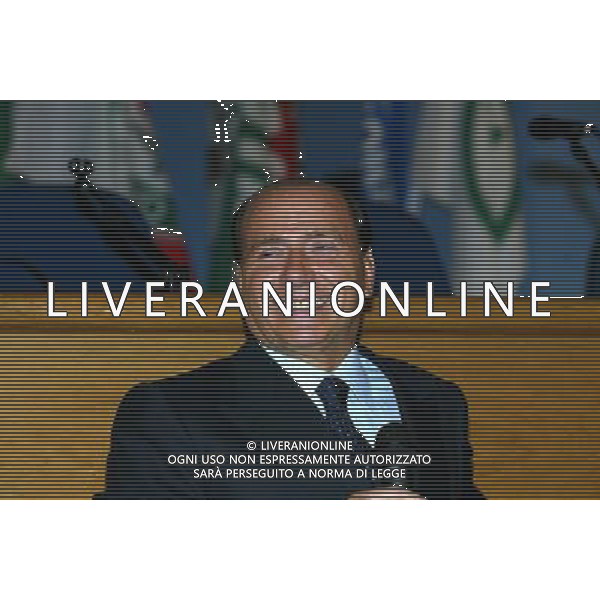 BRESCIA AUDITORIUM CALINI 05/06/2003 CANDIDATURA DI VIVIANA BECCALOSSI ALLE AMMINISTRATIVE SOSTENUTA DALLA CASA DELLE LIBERTA\' NELLA FOTO SILVIO BERLUSCONI FOTO FILIPPO VENEZIA/AGENZIA ALDO LIVERANI