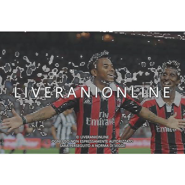 MILANO, 19-08-2012 / Œ©FOTO GIORGIO RAVEZZANI TROFEO LUIGI BERLUSCONI MILAN-JUVENTUS NELLA FOTO: ESULTANZA DOPO GOL ROBINHO AGENZIA ALDO LIVERANI SAS