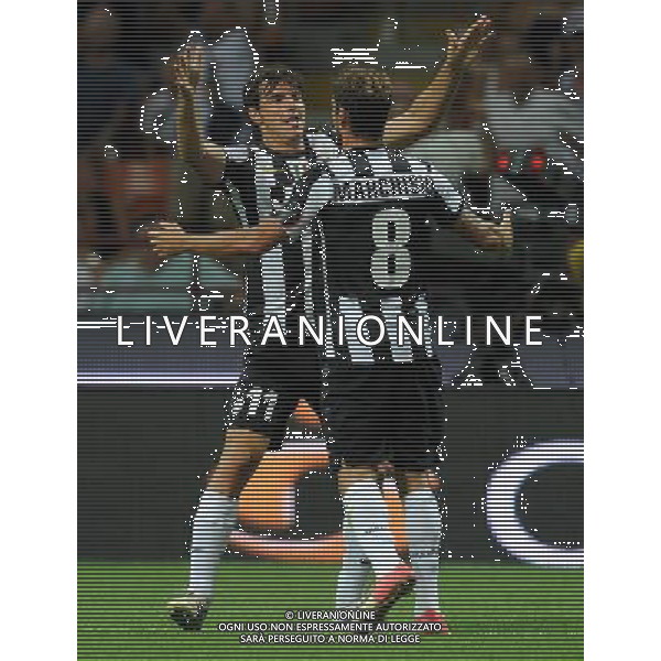 Trofeo Luigi Berlusconi 2012 Milano - 19.08.2012 Milan-Juventus Nella Foto:marchisio esulta con de ceglie /Ph.Vitez-Ag. Aldo Liverani