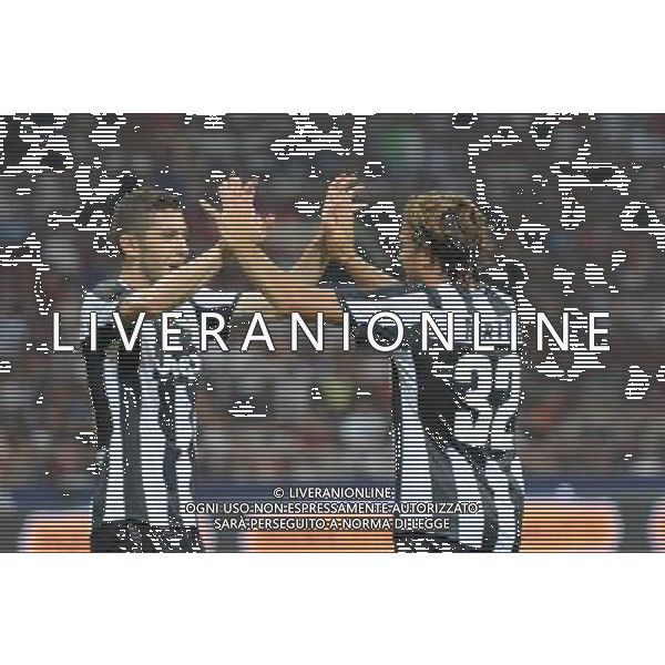 MILANO, 19-08-2012 / å©FOTO GIORGIO RAVEZZANI TROFEO LUIGI BERLUSCONI MILAN-JUVENTUS NELLA FOTO: ESULTANZA DOPO GOAL ALESSANDRO MATRI /Agenzia Aldo Liverani Sas