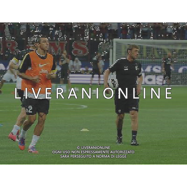 MILANO, 19-08-2012 / ©FOTO GIORGIO RAVEZZANI TROFEO LUIGI BERLUSCONI MILAN-JUVENTUS NELLA FOTO: LUCIO - MASSIMO CARRERA AG ALDO LIVERANI S A S