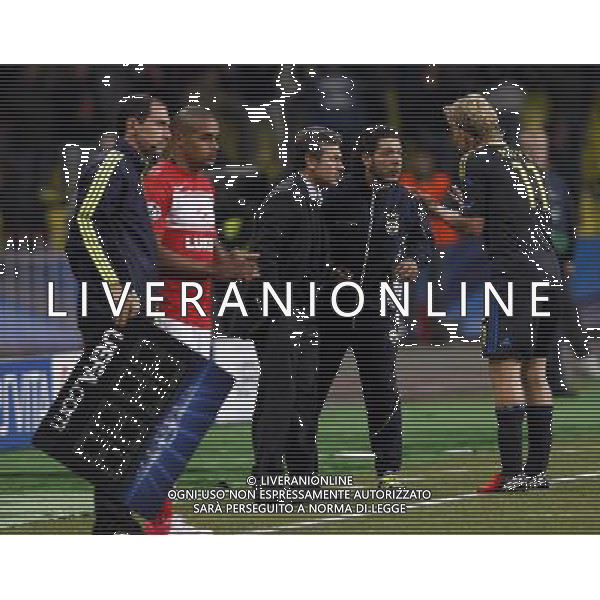 Champions League qualifying match between Spartak Moscow and Fenerbahce Istanbul at Luzhniki Stadium in Moscow, Russia on 2012/08/21 Match Scored: Spartak Moscow 2 - Fenerbahce 1 Pictured: Coach Aykut Kocaman and Dirk Kuyt of Fenerbahce. pilka nozna sezon 2012/2012 liga mistrzow spartak moskwa FOT.SESKIM PHOTO/NEWSPIX.PL TURKEY, GERMANY, AUSTRIA AND UK OUT !!! --- Newspix.pl AG ALDO LIVERANI S A S ONLY ITALY *** Local Caption *** www.newspix.pl mail us: info@newspix.pl call us: 0048 022 23 22 222 --- Polish Picture Agency by Ringier Axel Springer Poland