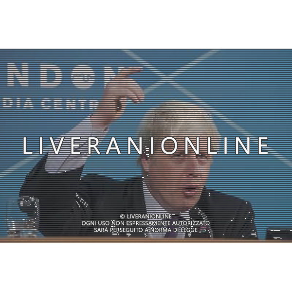 Mayor of London, Mr Boris Johnson speaks during a press-conference on the Paralympic security and transport readiness at The London Media Centre. PHOTOSHOT/AG ALDO LIVERANI SAS ITALY ONLY -