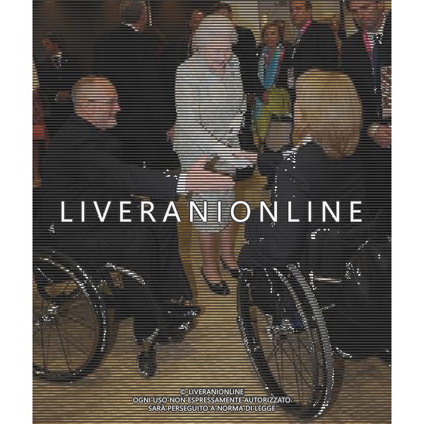 Queen Elizabeth II meets members of the International Paralympic Committee at a reception at the Olympic Stadium ahead of the opening ceremony for the London Paralympic Games 2012. Wednesday August 29, 2012. PHOTOSHOT/AG ALDO LIVERANI SAS ITALY ONLY