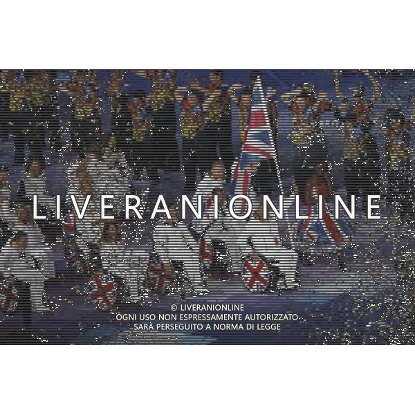 Performers in the Olympic Stadium during the opening ceremony of the London 2012 Paralympic Games, London, Britain, 29 August 2012. The London 2012 Paralympic Games run through the closing ceremony on 09 September. /photoshot/AG ALDO LIVERANI SAS ITALY ONLY -
