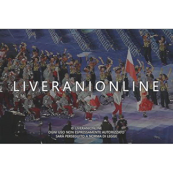 Performers in the Olympic Stadium during the opening ceremony of the London 2012 Paralympic Games, London, Britain, 29 August 2012. The London 2012 Paralympic Games run through the closing ceremony on 09 September. /photoshot/AG ALDO LIVERANI SAS ITALY ONLY -