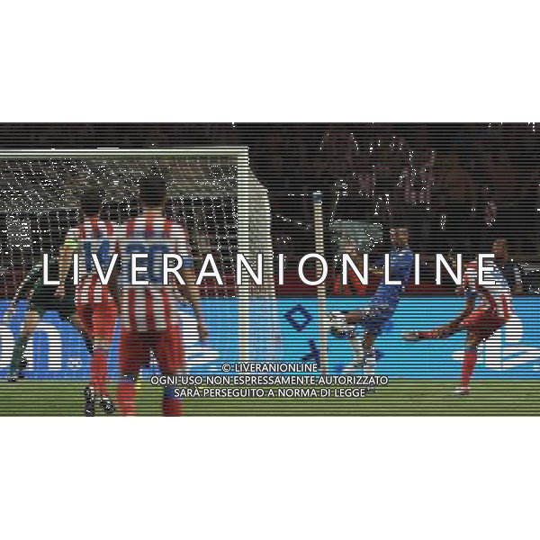 UEFA Supercup 2012 Montecarlo - 31.08.2012 Chelsea-Atletico Madrid Nella Foto:falcao secondo gol /Ph.Vitez-Ag. Aldo Liverani