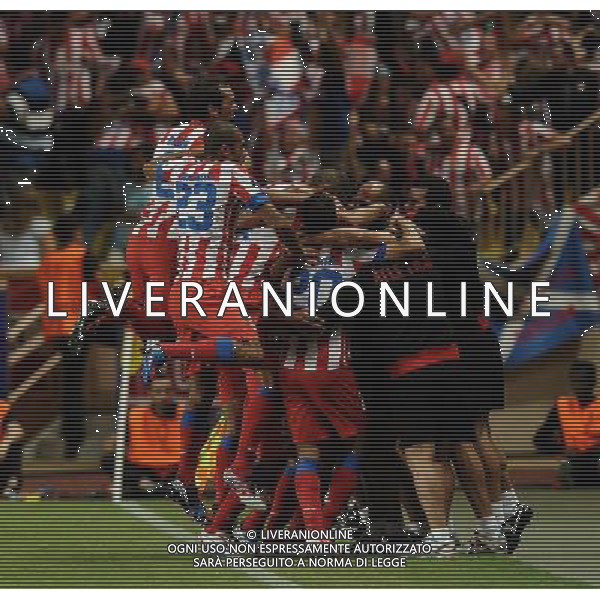 UEFA Supercup 2012 Montecarlo - 31.08.2012 Chelsea-Atletico Madrid Nella Foto:falcao esultanza secondo gol /Ph.Vitez-Ag. Aldo Liverani