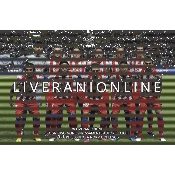 UEFA Supercup 2012 Montecarlo - 31.08.2012 Chelsea-Atletico Madrid Nella Foto:atletico madrid squadra formazione /Ph.Vitez-Ag. Aldo Liverani