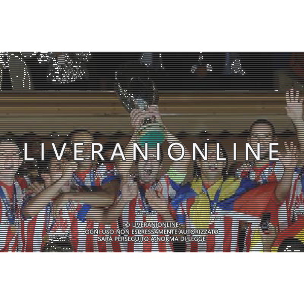 UEFA Supercup 2012 Montecarlo - 31.08.2012 Chelsea-Atletico Madrid Nella Foto:gabi alza la coppa /Ph.Vitez-Ag. Aldo Liverani