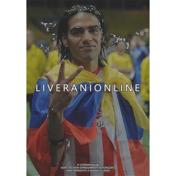 UEFA Supercup 2012 Montecarlo - 31.08.2012 Chelsea-Atletico Madrid Nella Foto:falcao esulta /Ph.Vitez-Ag. Aldo Liverani