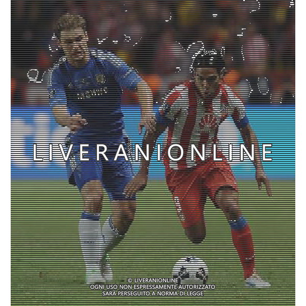 UEFA Supercup 2012 Montecarlo - 31.08.2012 Chelsea-Atletico Madrid Nella Foto:Falcao - Ivanovic Branislav /Ph.Vitez-Ag. Aldo Liverani