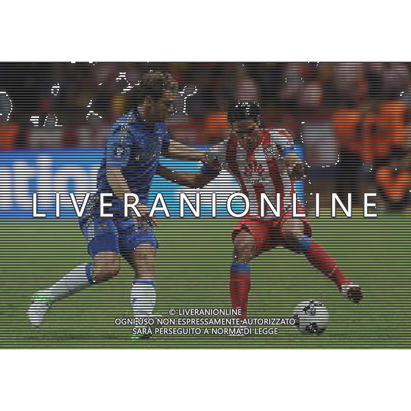 UEFA Supercup 2012 Montecarlo - 31.08.2012 Chelsea-Atletico Madrid Nella Foto:Falcao - Ivanovic Branislav /Ph.Vitez-Ag. Aldo Liverani