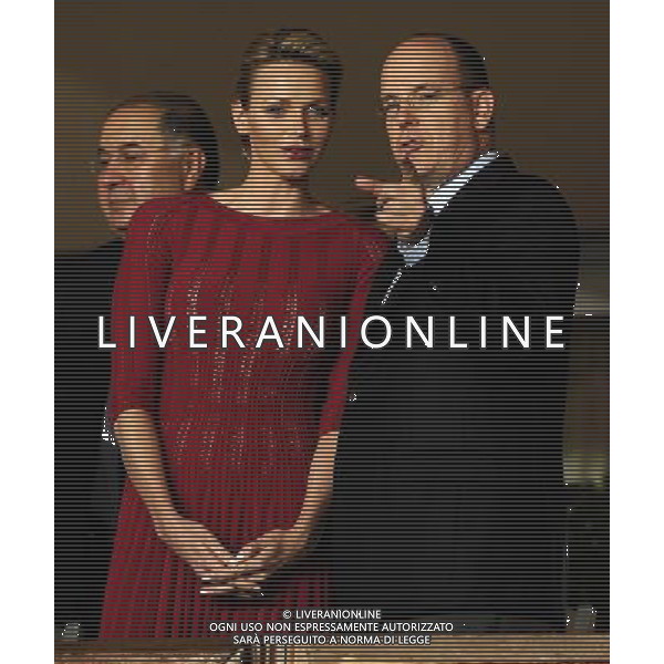 UEFA Supercup 2012 Montecarlo - 31.08.2012 Chelsea-Atletico Madrid Nella Foto:Principe Alberto Ranieri di Monaco-Principessa Charlène Lynette Wittstock /Ph.Vitez-Ag. Aldo Liverani