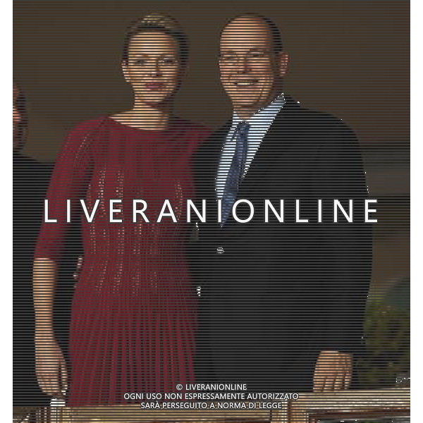 UEFA Supercup 2012 Montecarlo - 31.08.2012 Chelsea-Atletico Madrid Nella Foto:Principe Alberto Ranieri di Monaco-Charlène Lynette Wittstock /Ph.Vitez-Ag. Aldo Liverani