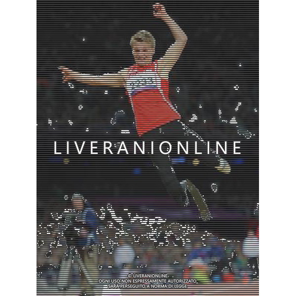 (120901) -- LONDON, Sept. 1, 2012 () -- Bronze medalist Daniel Jorgensen of Denmark competes during the men\'s long jump F42/44 at London 2012 Paralympic Games in London, Aug. 31, 2012. (/Yang Lei) AG ALDO LIVERANI S A S ONLY ITALY