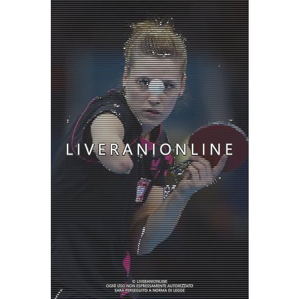 (120902) -- LONDON, Sept. 2, 2012 () -- Natalia Partyka of Poland serves the ball in the Women\'s Singles - Class10 semifinals against Melissa Tapper of Australia at London 2012 Paralympic Games, in London, Britain, on Sept. 1, 2012. Partyka won 3-0. (/Bai Xuefei) (cc) AG ALDO LIVERANI S A S ONLY ITALY