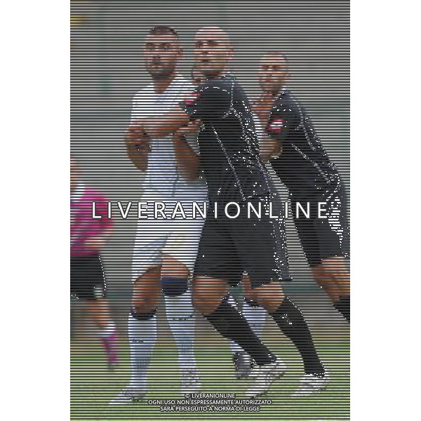 Campionato Lega PRO 2Á Divisione Girone A - 1Á Giornata Casale Monferrato (AL) 2-09-2012 Casale - Milazzo nella foto: Giuseppe Dama (Milazzo) a SX e Simone Cirina (Casale) foto Roberto Garavaglia - ag. Aldo Liverani sas