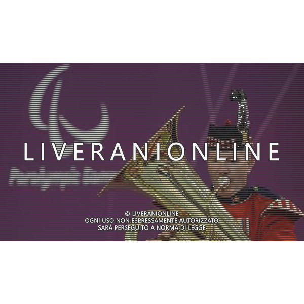 (120902) -- LONDON, Sept. 2, 2012 () -- A bandsman performs before an awarding ceremony at the London 2012 Paralympic Games in London, Britain, Sept. 2, 2012.(/Wang Haofei) (lm) PHOTOSHOT/AG ALDO LIVERANI SAS - ITALY ONLY -