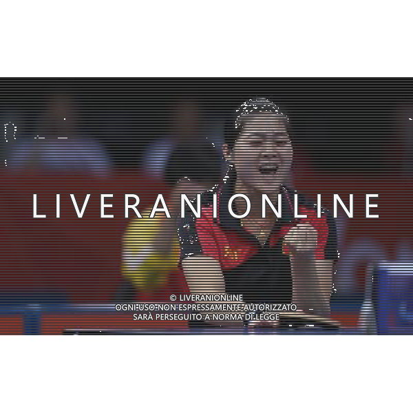 (120903) -- LONDON, Sept. 3, 2012 () -- Zhou Ying of China celebrates during the women\'s singles class 4 final against Borislava Peric-Pankovic of Serbia at the London 2012 Paralympic Games in London, Britain, Sept. 2, 2012. Zhou Ying won 3-0. (/Bai Xuefei) ©PHOTOSHOT/AGENZIA ALDO LIVERANI SAS - ITALY ONLY - PARALIMPIADI LONDRA 2012