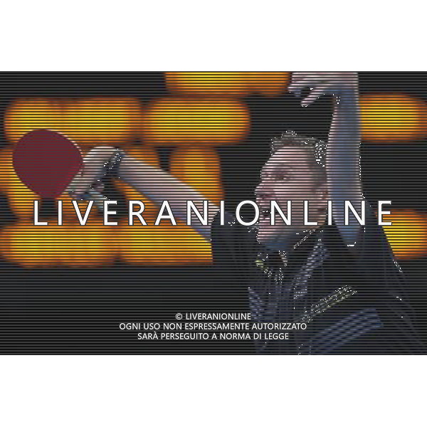 (120903) -- LONDON, Sept. 3, 2012 () -- Jochen Wollmert of Germany celebrates after the men\'s singles class 7 final against William Bayley of Britain at the London 2012 Paralympic Games in London, Britain, Sept. 2, 2012. Wollmert won 3-1. (/Bai Xuefei) ©PHOTOSHOT/AGENZIA ALDO LIVERANI SAS - ITALY ONLY - PARALIMPIADI LONDRA 2012