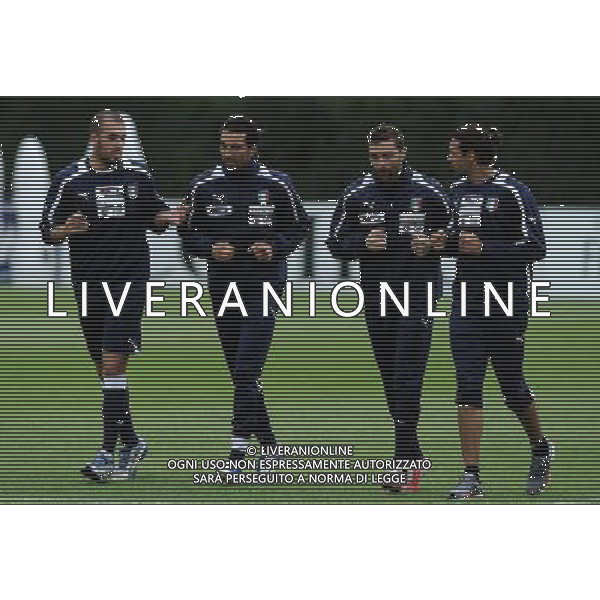 Raduno Nazionale Italiana Firenze - 03.09.2012 Allenamento Nella Foto:buffon viviano de sanctis sirigu /Ph.Vitez-Ag. Aldo Liverani