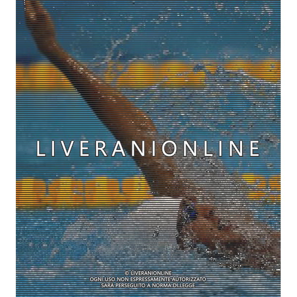 (120905) -- LONDON , Sept. 4, 2012 () -- Konstantin Lisenkov of Russia competes during the men\'s 100m backstroke S8 final of swimming competition at the London 2012 Paralympic Games in London, Britain, on Sept. 4, 2012. Konstantin Lisenkov won the gold with 1 minute and 05.43 seconds.(/Yang Shiyao) (lm) photoshot/AG ALDO LIVERANI SAS - ITALY ONLY - *** Local Caption *** ..
