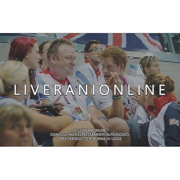Prince Harry talks with Great Britain swimming gold medalist Jessica-Jane Applegate when he visited the Aquatics Centre during the London 2012 Paralympic Games at the Olympic Park this morning. PHOTOSHOT/AG ALDO LIVERANI SAS - ITALY ONLY -